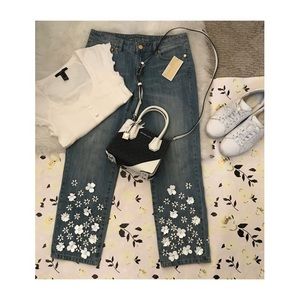 Michael Kors Flower POP-UP Ankle Jeans